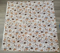 Robert Kaufman Metro Cafe Coffee Print Cotton Fabric 44″ x 1.25 Yds Quilting