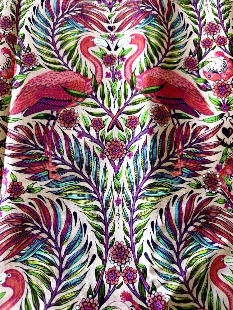 1/2 Yard DAYDREAMER PRETTY Tula Pink FLAMINGOS Cotton Quilt Fabric FLORAL OOP