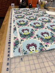 TULA PINK ELIZABETH 16Th CENTURY SELFIE~SKY(BLUE)~1 meter x WOF~OOP~VHTF