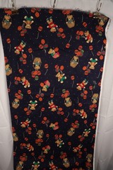72″L x 44″W Cranston Schwartz Fabric Bears with Decorated Balloons on Dark Blue