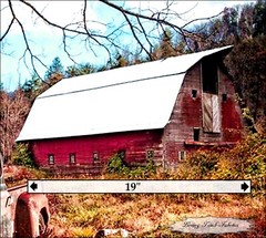 DAVID TEXTILES, “BARN AND THE TRUCK”, AL34787C, INTERNATIONAL TRUCK, PANEL 35X43