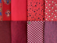 30 RED SHADES Fat / Long Quarter Floral Tonal Blender Quilt Cotton Fabric Bundle