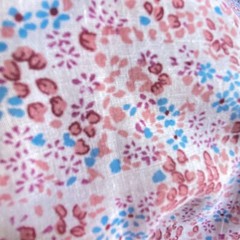 BTY Small Print Abstract Voile Fabric Pastel Pink Blue