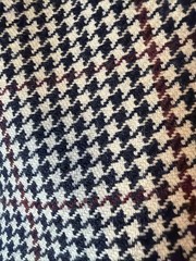 10 Yards Of Houndstooth Wool Blend Material Sold By The Yard