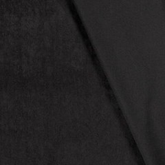 Stretch Baby Needle Cord 21 Wale Fabric Material BLACK