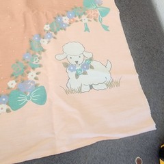 Vintage Weilwood Industries Nursery Crib Quilt Fabric Panel – Country Animals…