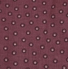 Dark Mauve Tiny Black Flowers The Kesslers 23″ x 44″W Vintage Concord Fabrics
