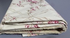 Vintage 1996 Amadeus Floral Cotton Fabric 54”x204” Shabby Chic Roses Cottagecore