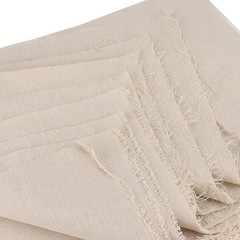 SENJEOK 59 Inch x 6.5 Yards Cotton Linen Fabric, Plain Solid Color Cotton Linen