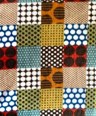 Colorful Patchwork Fleece Fabric ~ 1 Yard, 62″ Wide ~ Use for Lap Throw, Pillow