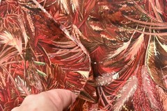 By 1/2 Yd, Rust Brown Cream Plants Cotton/Kaufman/Sampou/Nature Collection,P2927