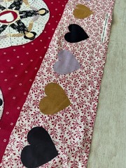 VTG Country Classic Simple Traditions Ameritex Fabric Houses Hearts Folk Art 3YD