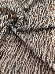 Black White Linen Blended Unique Fabric By 2 Meters, Natural Sewing Fabrics.