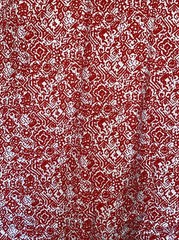 1Y11” Vintage Cotton Fabric Red White 70S Wild Design 45W #0533
