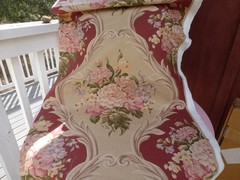 Ralph Lauren Linen Fabric 2.25 Yd. 54 Remnant Cabbage Roses Cartuche RARE HTF