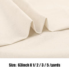 100% Cotton Muslin Fabric, 60 Inch X 5 Yards Unbleached Muslin Linen Fabric by t