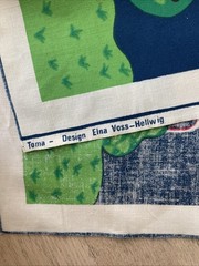 HTF Fabric Panels design Elna Voss-Hellwig Toma Farmhouse Landscape Finland 70s