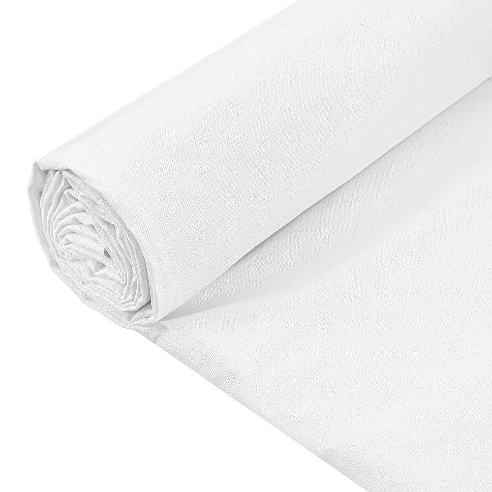 10 Yards White Cotton Fabric by the Yard 63 Inches Wide White Muslin Fabric Text