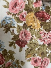 Vintage Waverly Bonded Fabric ~ Georgetown Flower Drawstring Bag Completed