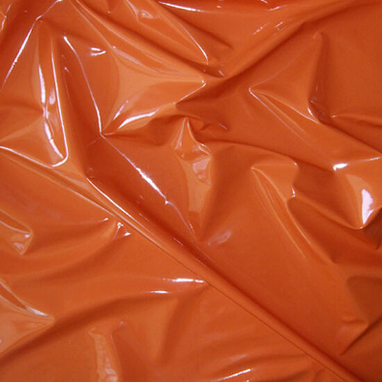 SHINY PU VINYL PLEATHER GOTH FETISH DRESS FESTIVE DANCE STAGE COSTUME ORANGE 54″