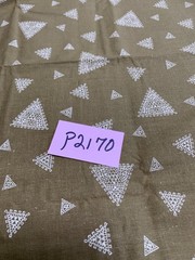 Vintage Style Cotton Fabric White Triangle Patterns 1/2 yard x 38″ Quilting