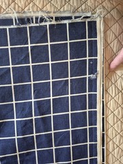 Cotton Duck Canvas Fabric Navy 52×90″ White Stripe 60×110″ READ 5+yards
