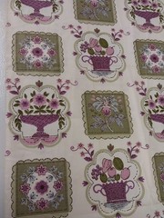 Vintage – Waverly Bonded Glossheen 100% pure Cotton Fabric “Middletown” – 35 in