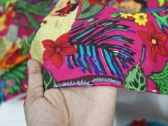 Indian Pink Farida Kahlo Printed Cotton Fabric Beautiful Dressmaking Fabric US
