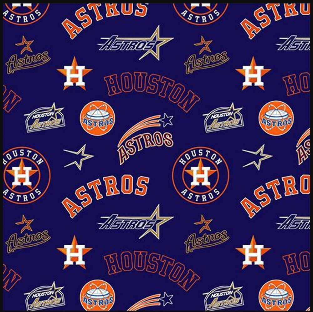 MLB HOUSTON ASTROS BY TEAM SHOP – 100% COTTON – BTY – QUILTING SEW