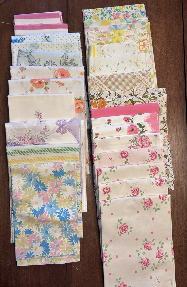 30 Cuts Of Vintage Sheets And Pillowcases