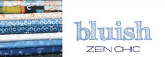 Moda BLUISH Zen Chic MINI CHARM PACK 42- 2 1/2″ squares QUILT FABRIC
