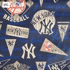 Sports Cotton Fabric by the ½ yard- Baseball Teams