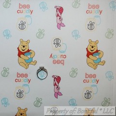 BonEful FABRIC FQ Cotton Quilt Gray White Gingham Check DUMBO Elephant Movie Kid