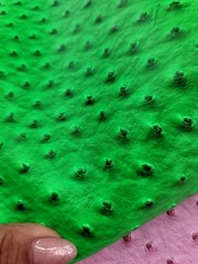 Neon Lime Ostrich Vinyl Marine grade UV resistance waterproof Fabric By The Yard