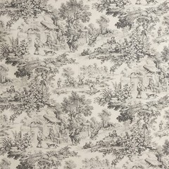 Toile de Jouy Various Colors by the Metre | Height 280cm | 100% Cotton