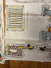 Vintage Cut Sew Panel 1970s Zoo Fish Bowl Rare Gem Unique