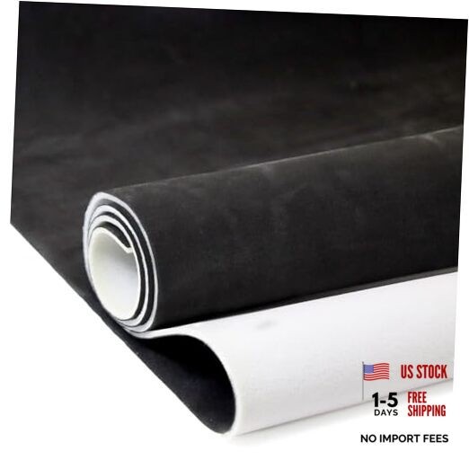 Suede Auto Headliner Fabric with Foam Backing – Interior 96″ L x 60″ W – 1 Black
