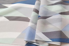 55” Wide Geometric Pattern Natural Mulberry Silk Chiffon Fabric Georgette Silk