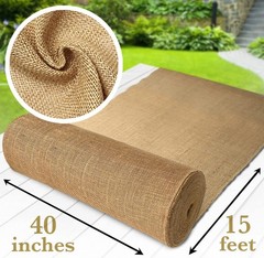 40″ x 15′ Multipurpose Burlap Roll – Natural Jute for Creative DIY & Gifts