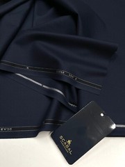 NAVY Blue Suiting Fabric Super 150s Wool SCABAL Luxury Dishdasha made in UK 3.5m