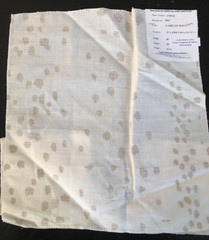 CHINA SEAS Rio in Camel, White 11 3/8 x 12 1/4″ Linen Cotton Blend Fabric Sample