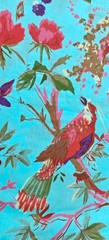 5 Yard Hand Block Bird Print Handmade Cotton Indian Natural Boho Dress Fabric
