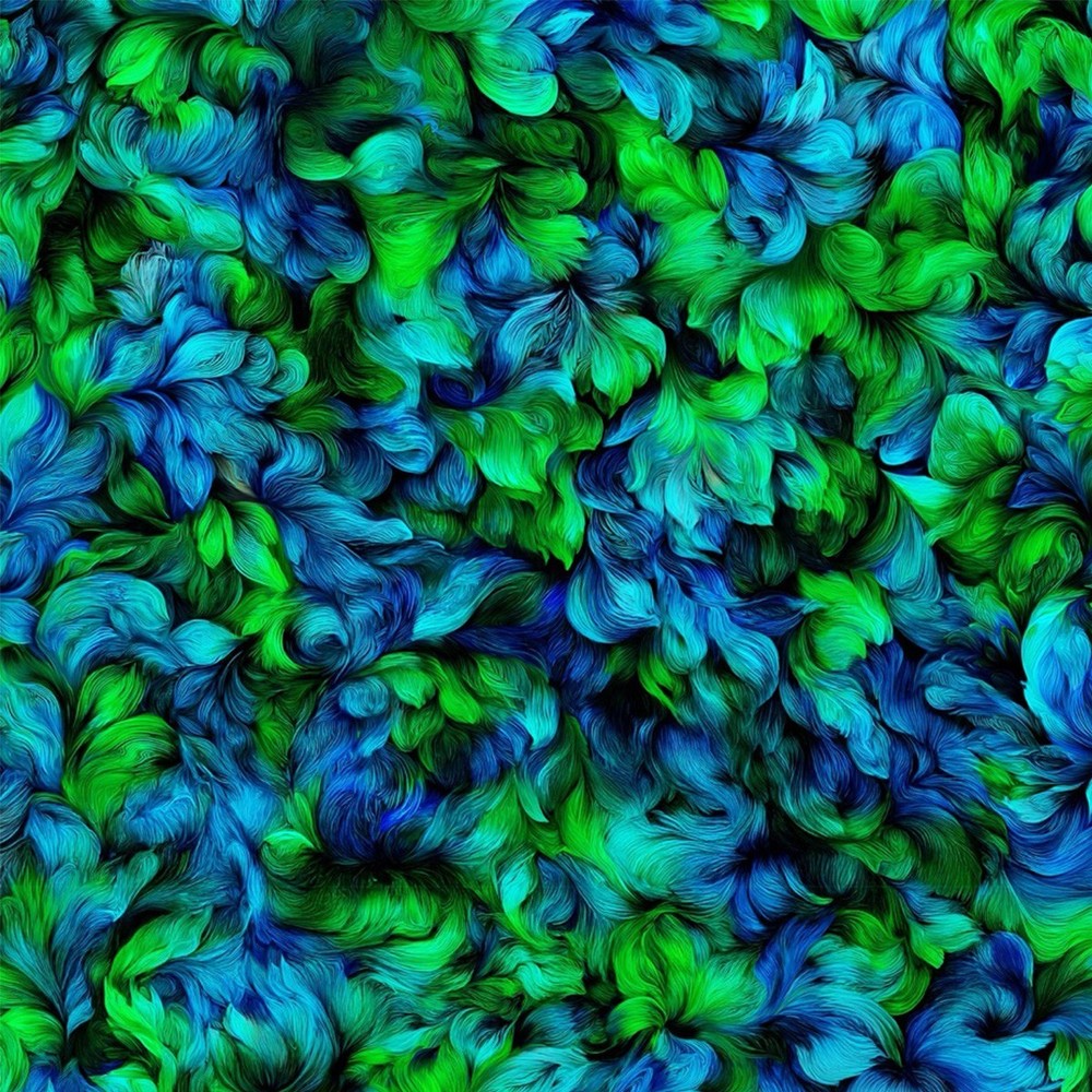 45″ Flutterwave (Ocean Moss) Fabric 100% Cotton Digital Print By The Yards