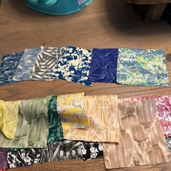 26 Piece 6.5 Inch Fabric Quilt Squares Charm Pack Art Deco Novelty Prints Assor