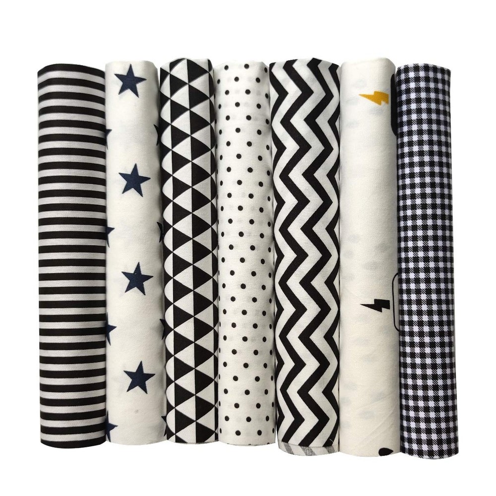 7pcs Quilting Fabric 18″ x 22″ 100% Cotton Craft Fabric Bundle Squares Fat Qu…