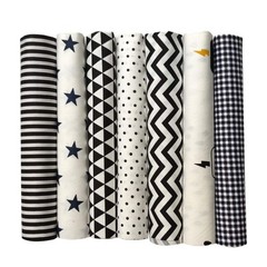 7pcs Quilting Fabric 18″ x 22″ 100% Cotton Craft Fabric Bundle Squares Fat Qu…