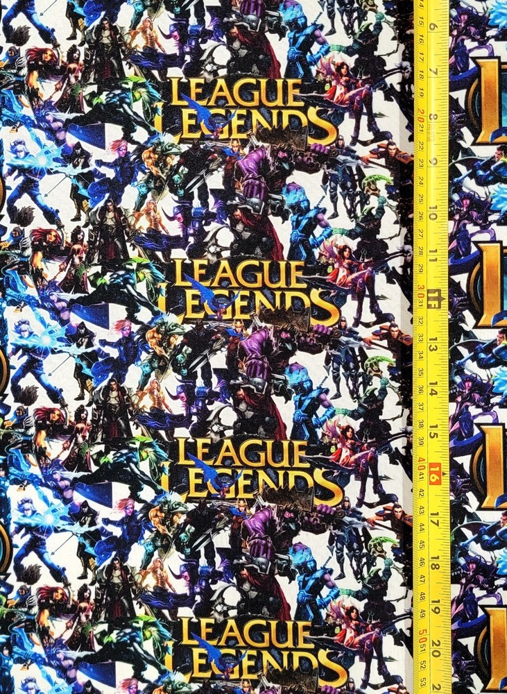 LEAGUE OF LEGENDS ANIME 1 YARD FABRIC ( 36″ X 58″ ) BRAND NEW