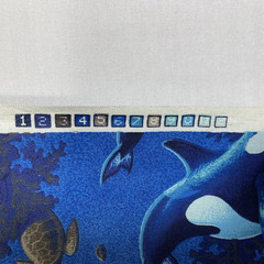 VIP Print Fabric Whales 18” Repeat 44” Wide Single piece 1 Yard 31 Inches VTG