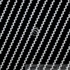 BonEful FABRIC FQ Cotton Quilt Black White B&W Chevron Bias Stripe Zig Zag Retro