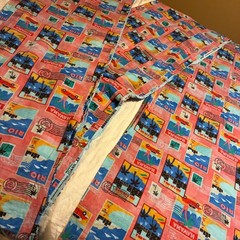 Joann Snuggle Fabric Havana Miami Travel Vacay Pink Flannel Cotton 40″x 5.75 yds